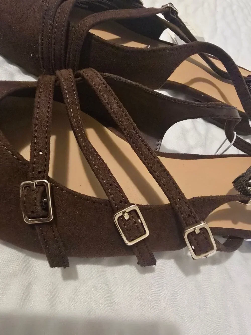 Women's Twiggy Multi Buckle Mini Heel Flats with Memory Foam Insole - a New Day™ - Picture 3 of 7